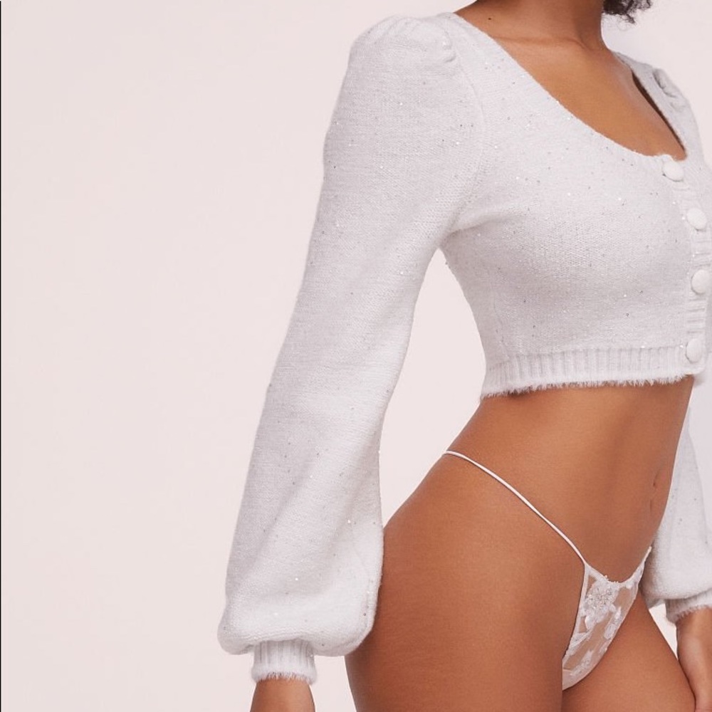 FOR LOVE & LEMONS Odette Glitter Knit Cardigan - Picture 5 of 9